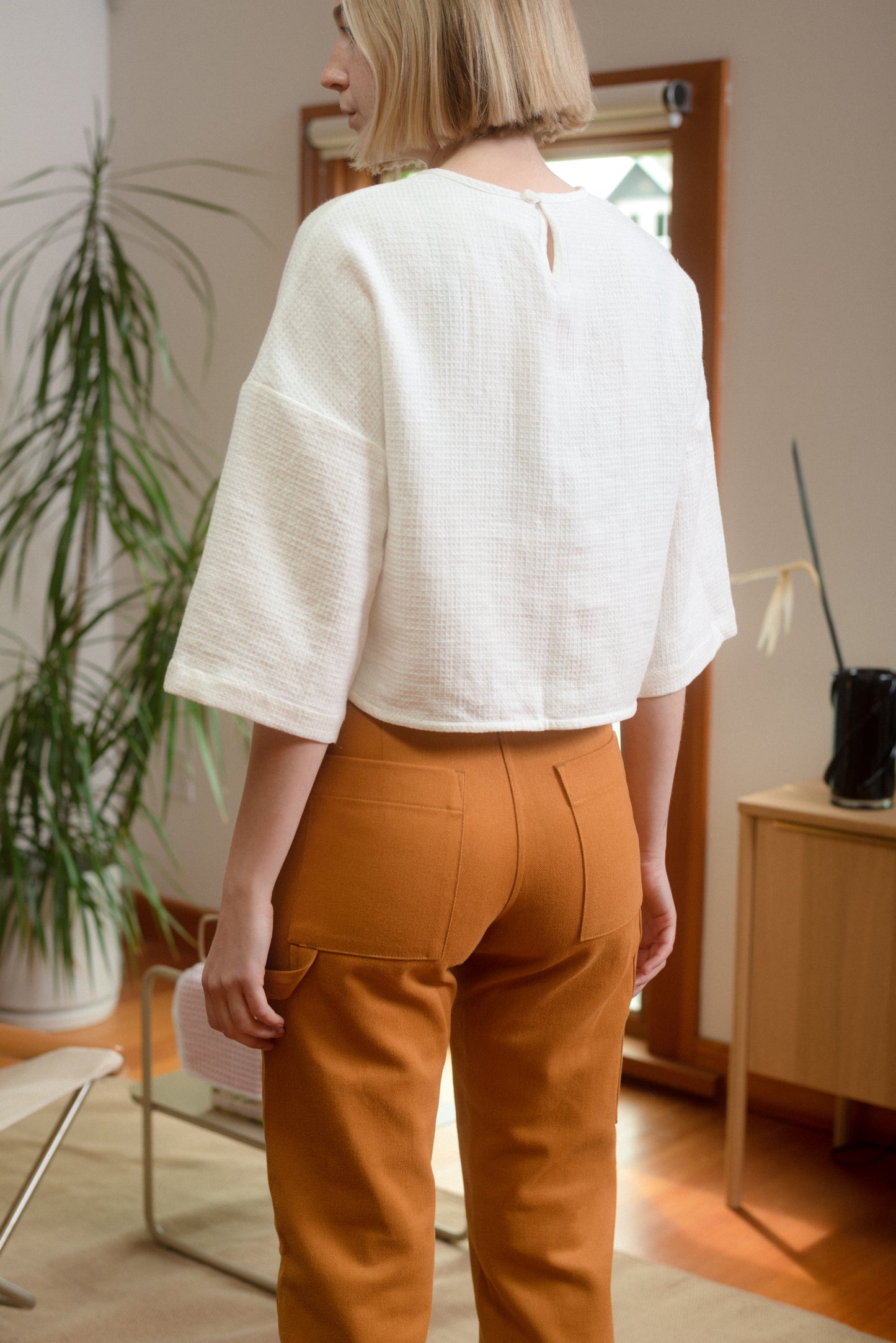 100% COTTON BRUSHED BULL DENIM - CAMEL