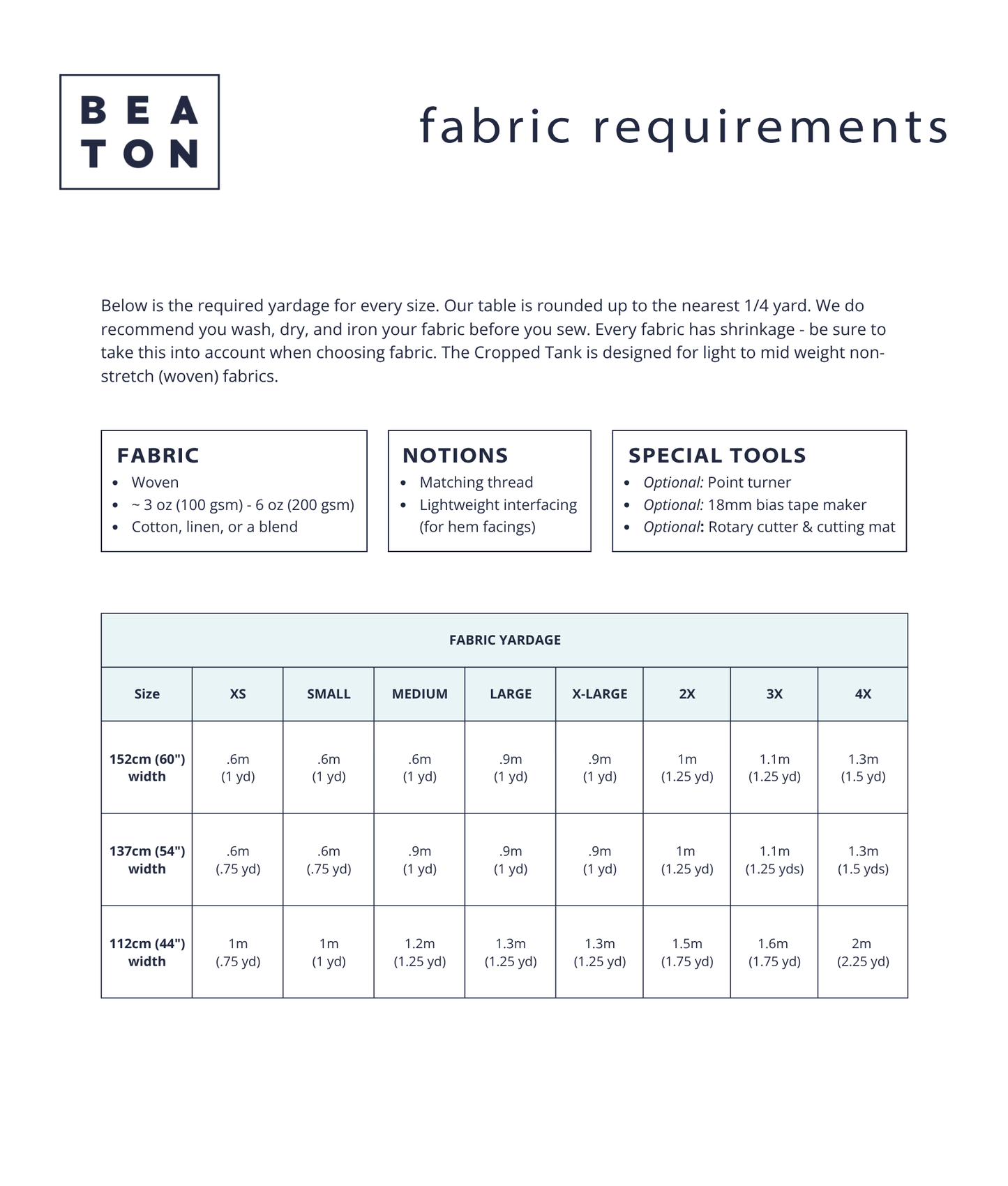 CROPPED TANK - PDF PATTERN