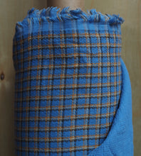 Load image into Gallery viewer, PLAID DOUBLE CLOTH 100% COTTON - BLUE
