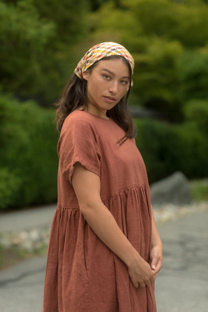 beaton linen dress BEATON on Instagram: Gathered Dress, Goldenrod #beatonlinen