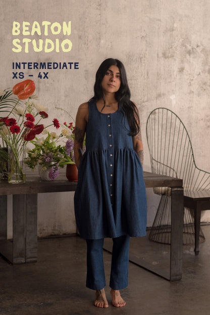 GATHERED DRESS - PDF SEWING PATTERN