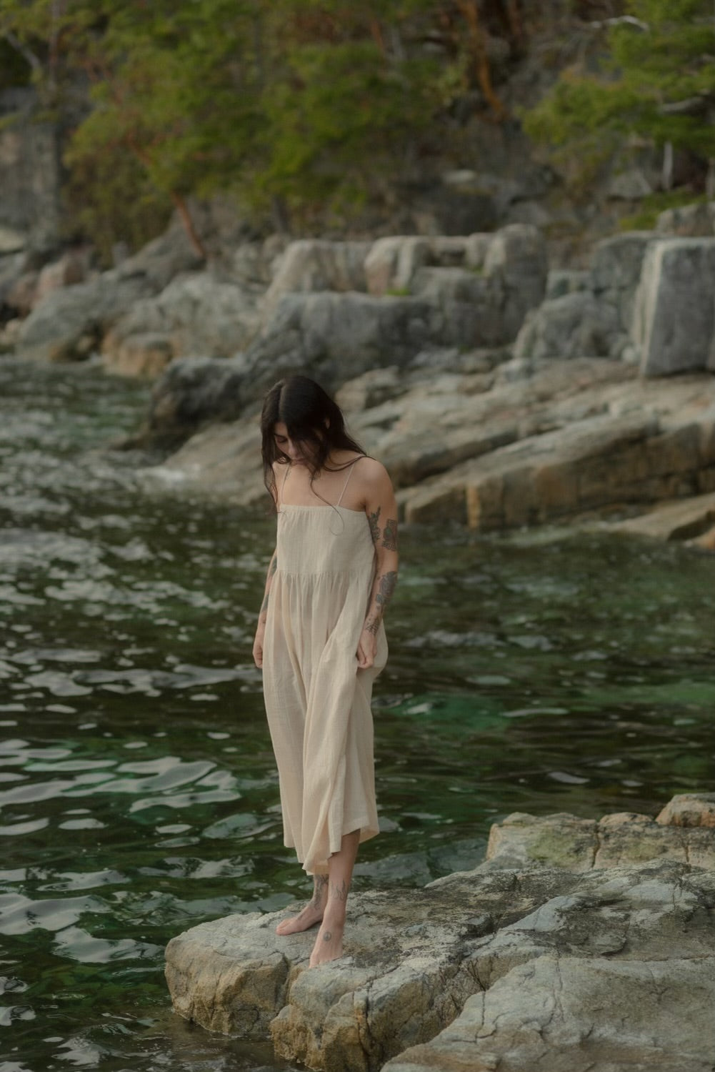 100% COTTON DYED VOILE - ECRU