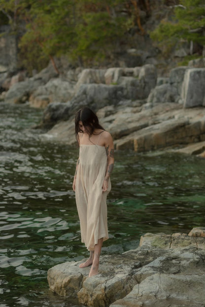 100% COTTON DYED VOILE - ECRU