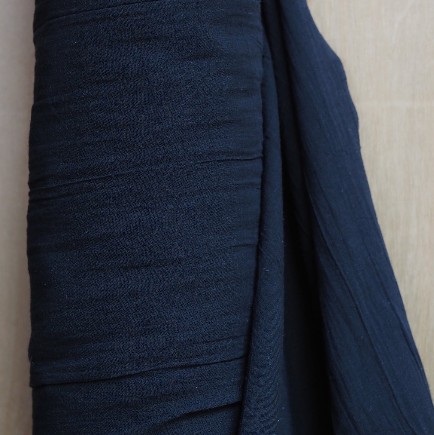 100% COTTON DYED VOILE - BLACK