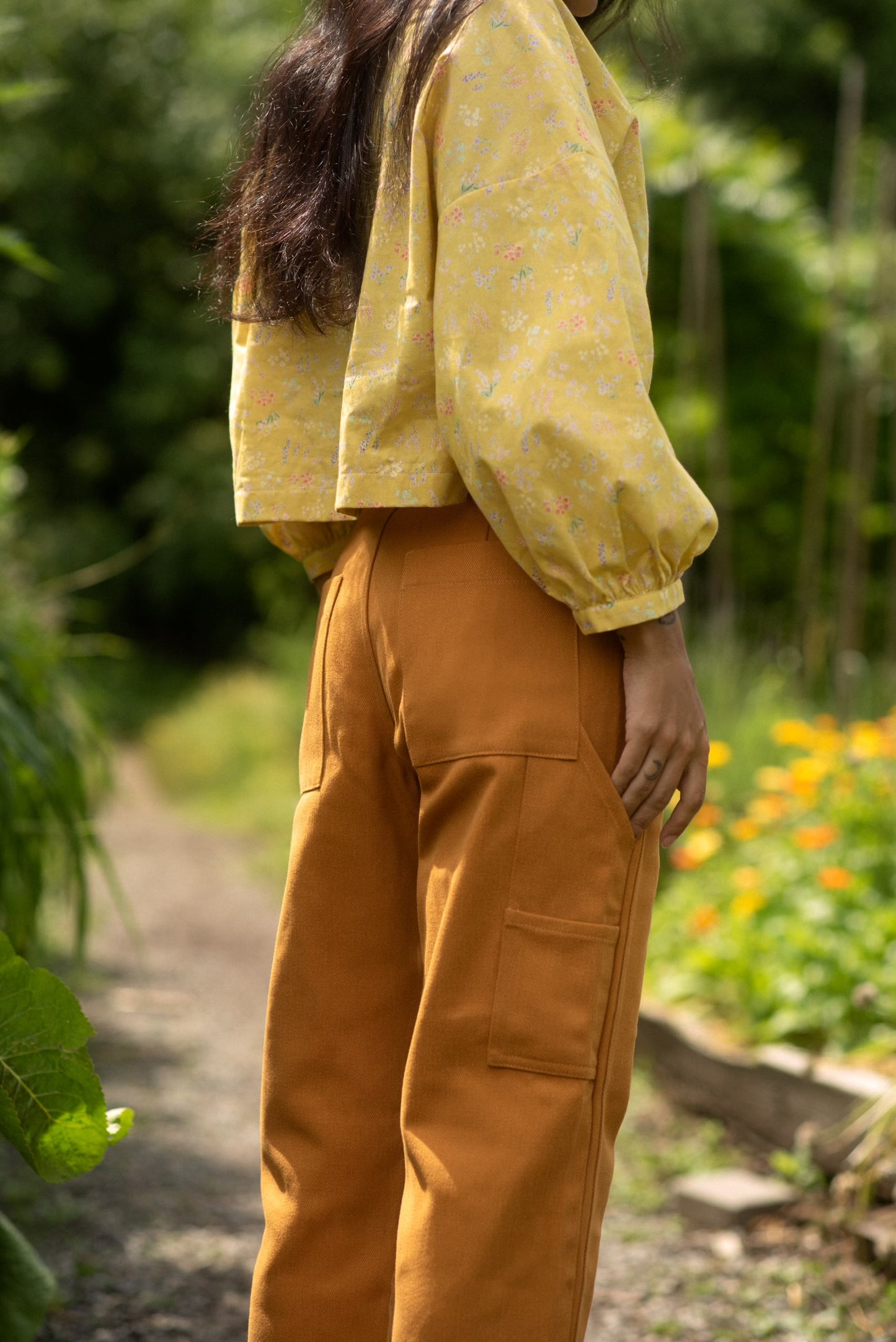 100% COTTON BRUSHED BULL DENIM - CAMEL