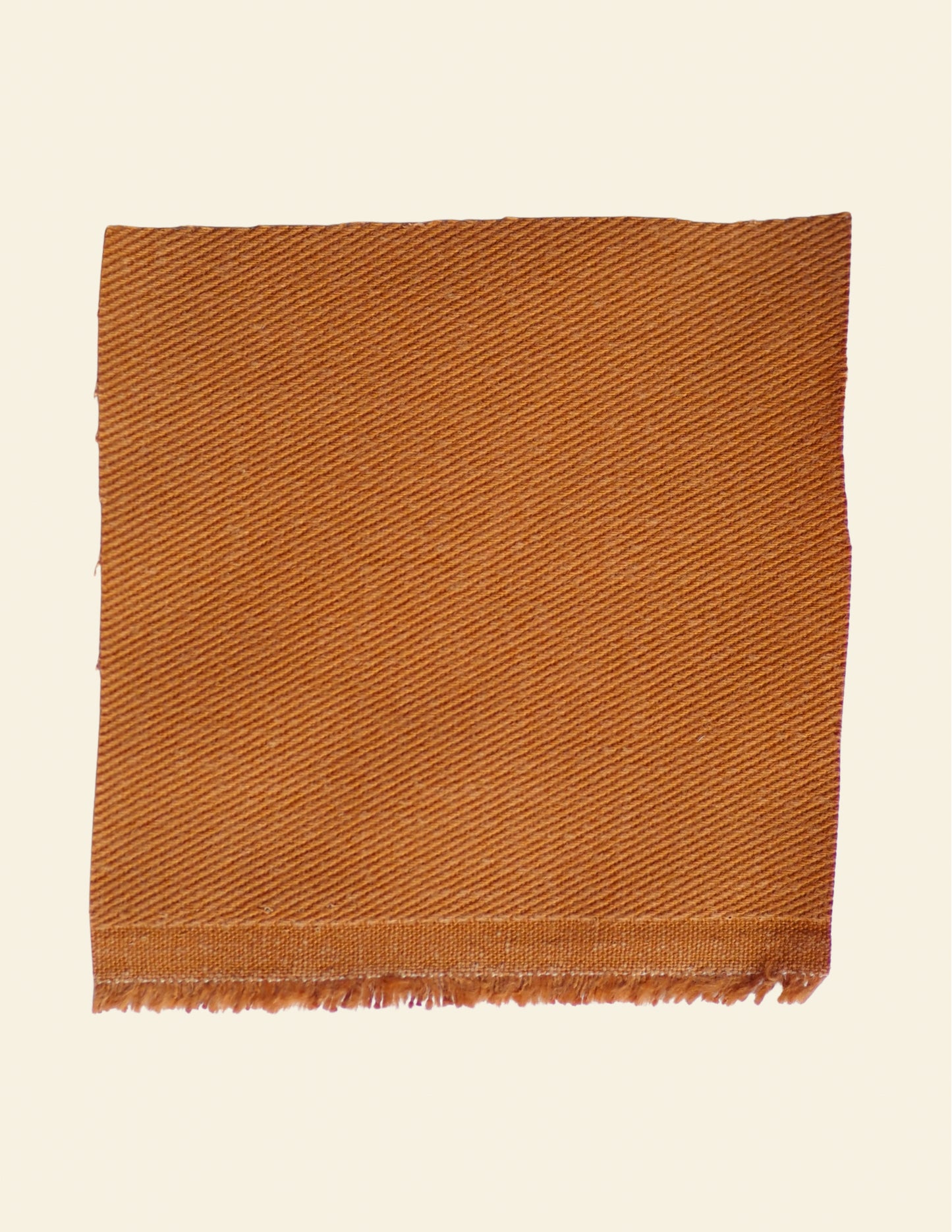 100% COTTON BRUSHED BULL DENIM - CAMEL