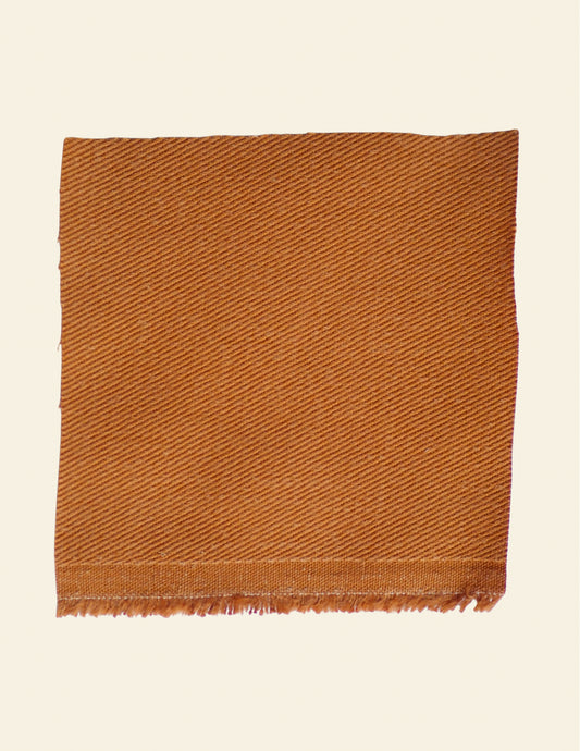 100% COTTON BRUSHED BULL DENIM - CAMEL