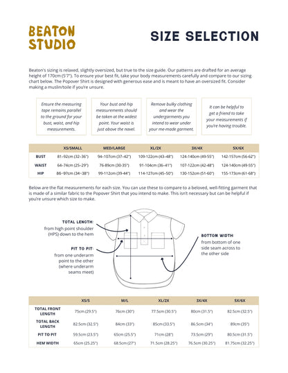 POPOVER SHIRT - PDF PATTERN